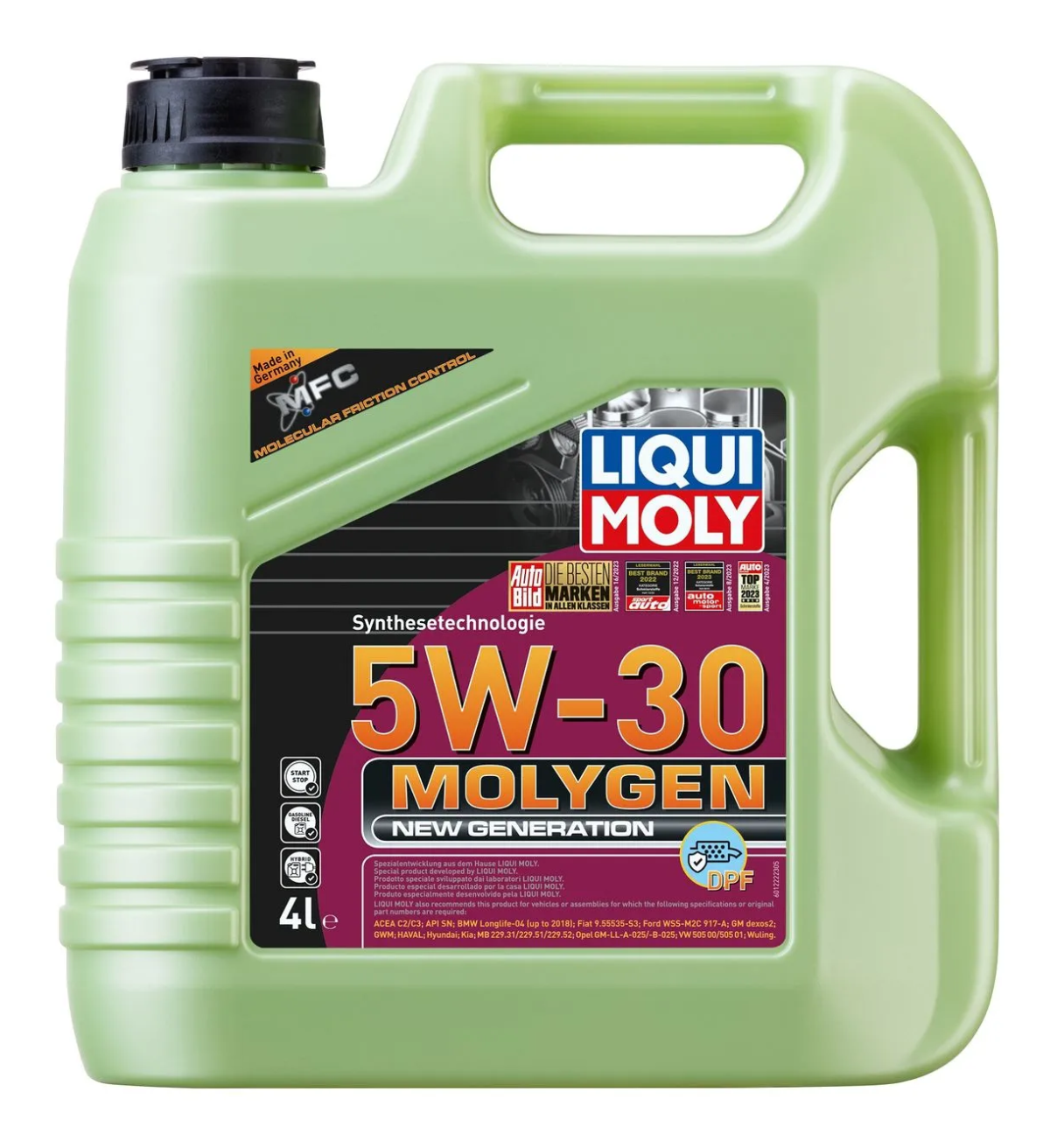 ACEITE DE MOTOR 5W/30 MOLYGEN NEW GENERATION (DPF) SINTETICO 4L. LIQUI MOLY