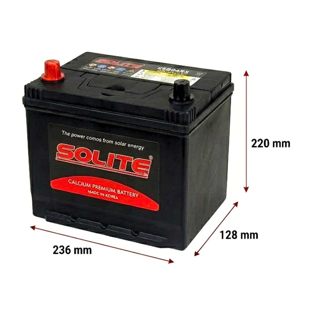 BATERIA SOLITE 45AH 12V 440CCA POSITIVO IZQUIERDO  NS60S (55B24RS) 1