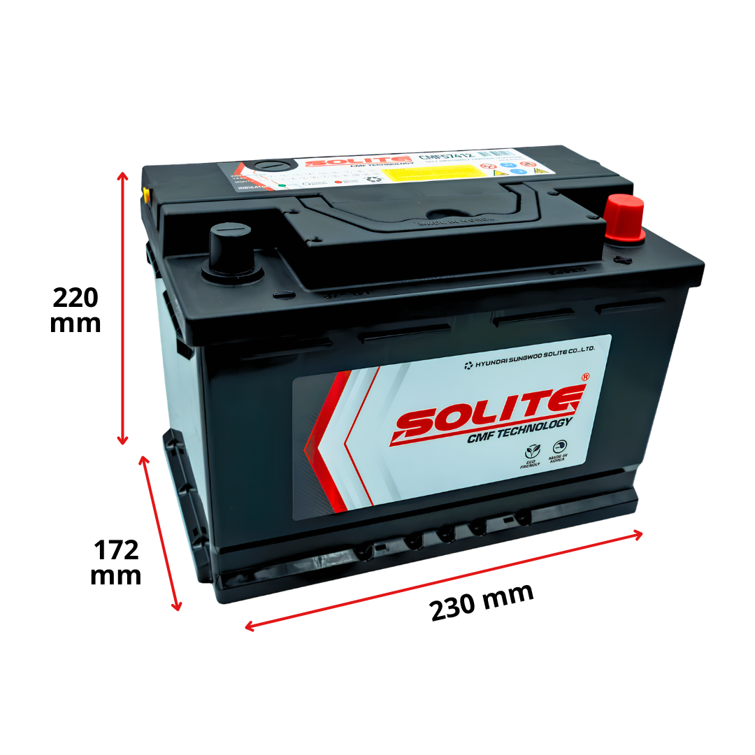 BATERIA SOLITE 60AH 12V 450CCA POSITIVO DERECHO (65D23L) 2