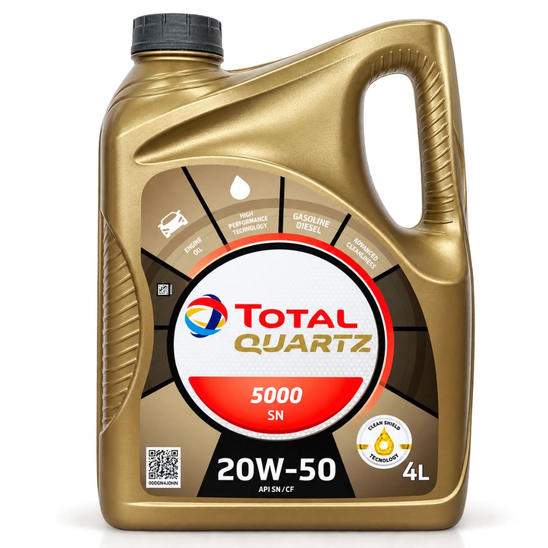 ACEITE DE MOTOR 20W50 5000 MINERAL 4 LITROS TOTAL QUARTZ 1