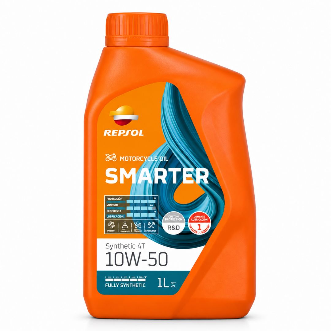 ACEITE REPSOL MOTO SMARTER 10W50 FULL SYNT 4T 1 LITRO
