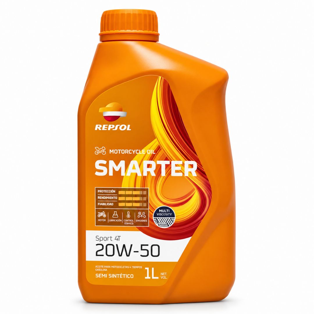 ACEITE REPSOL MOTO SMARTER SPORT 4T 20W50 SEMISYNT 1 LITRO