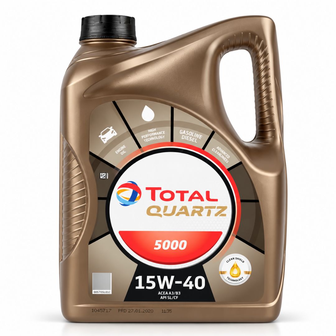 ACEITE DE MOTOR 15W40 5000 MINERAL 4 LITROS TOTAL QUARTZ 1