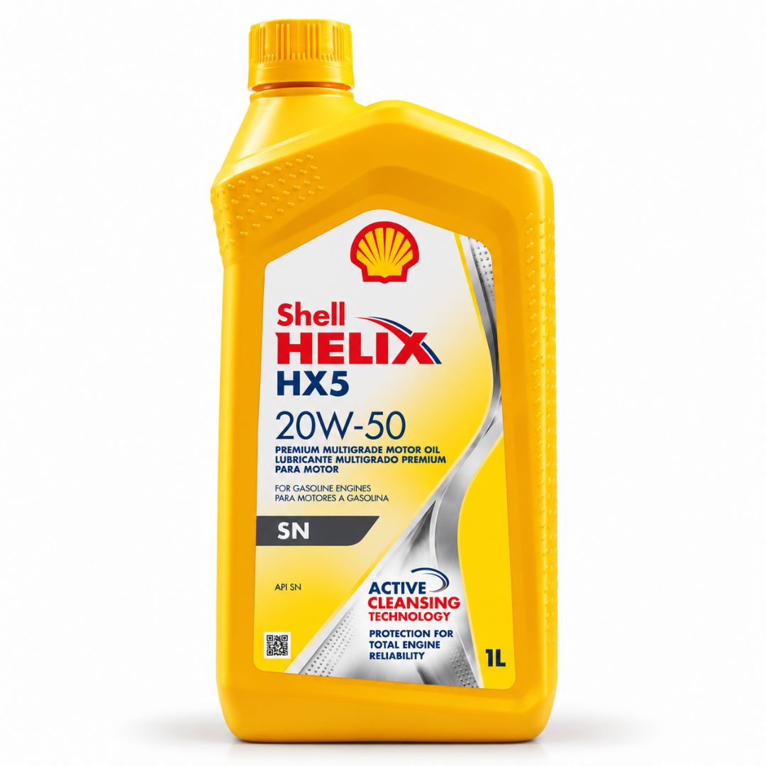 ACEITE DE MOTOR 20W/50 HX5 1L MINERAL GASOLINA. SHELL HELIX 1