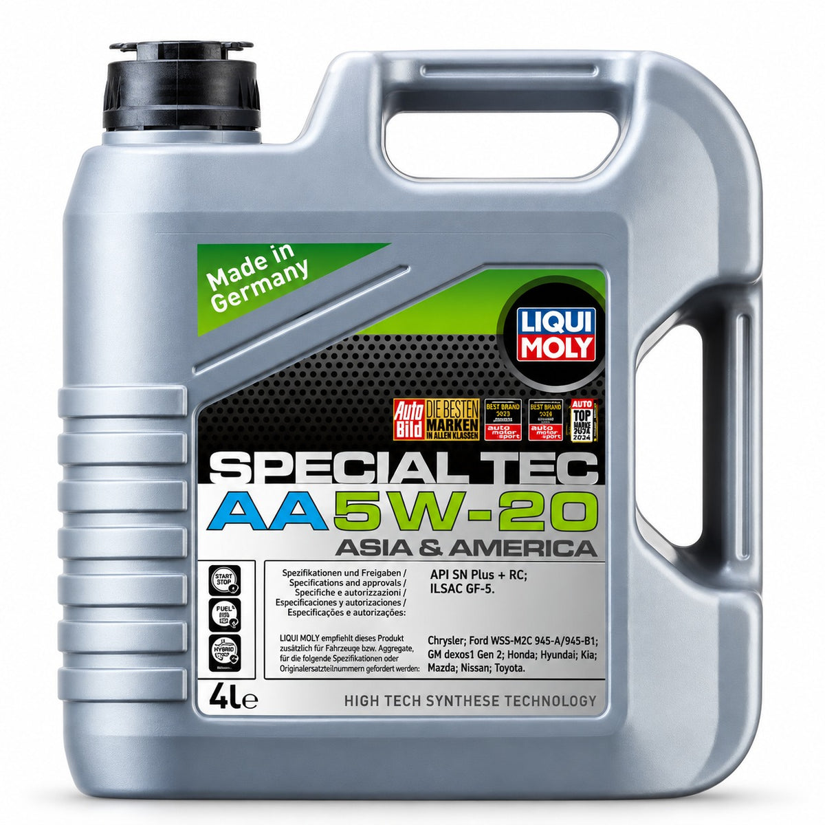 ACEITE DE MOTOR 5W20 LIQUI MOLY SINTETICO SPECIAL TEC 4 LITRO
