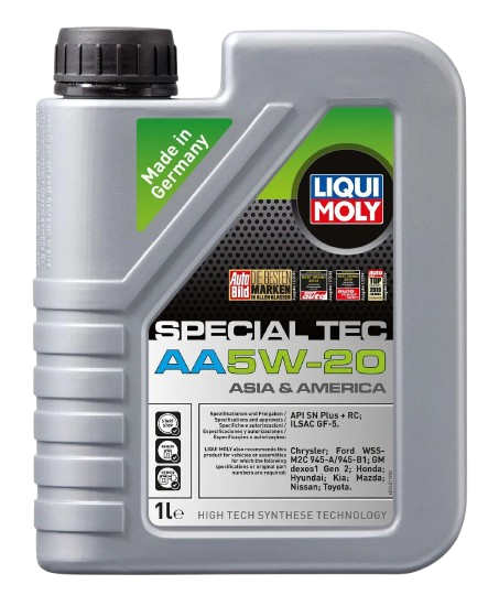 ACEITE DE MOTOR 5W/20 LIQUI MOLY SPECIAL TEC 1 L. SINTETICO.
