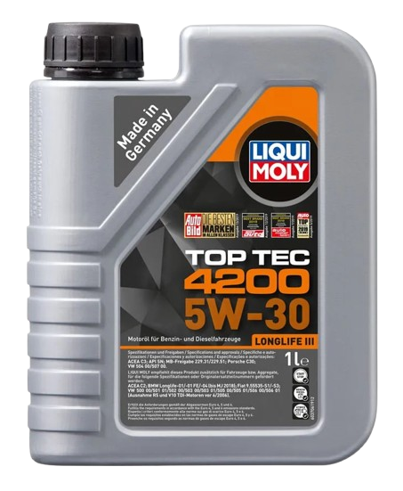 ACEITE DE MOTOR 5W/30 LIQUI MOLY TOP TEC 4200 1L. SINTETICO.