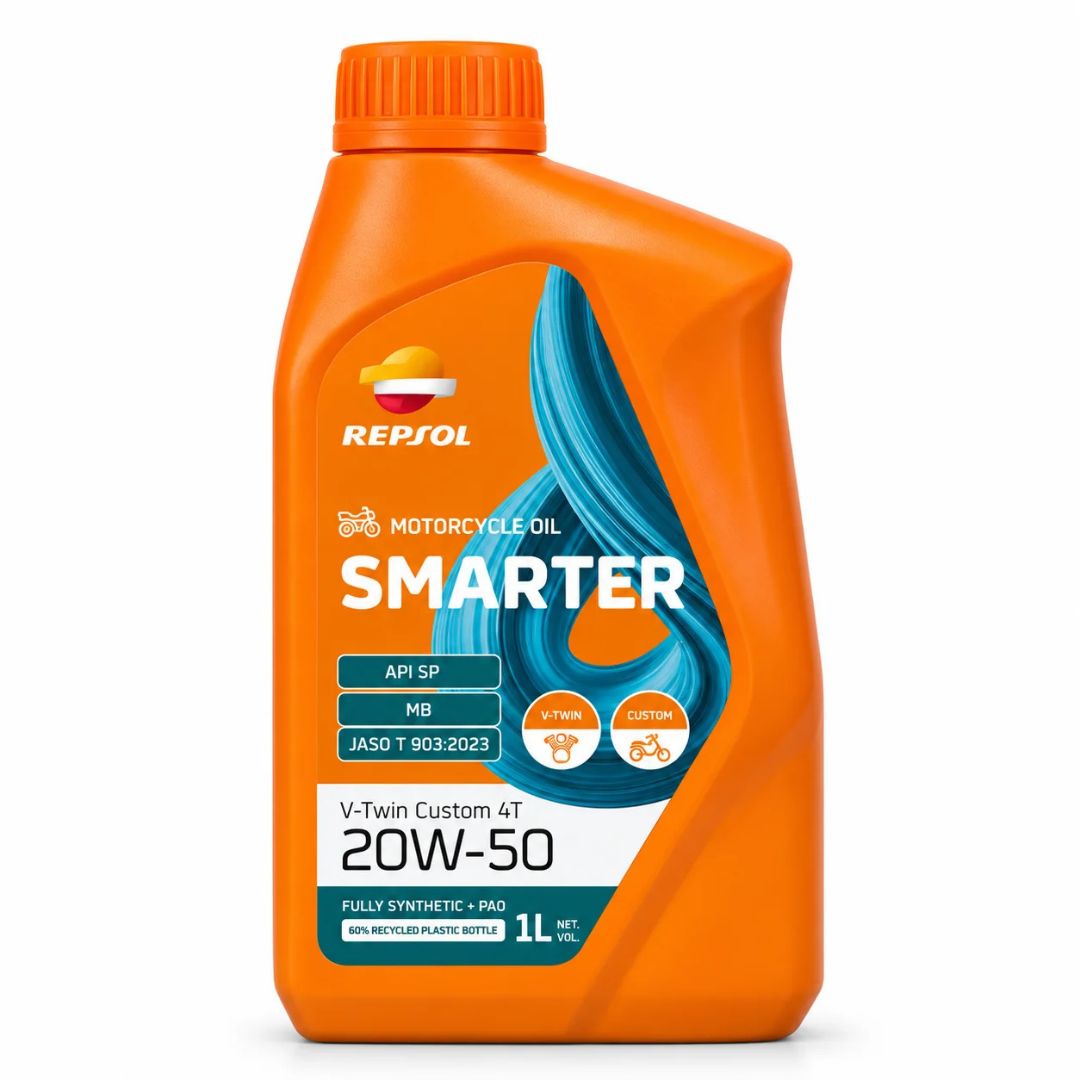 ACEITE REPSOL MOTO SMARTER V-TWIN 4T 20W50 FULL SYNT 1 LITROS