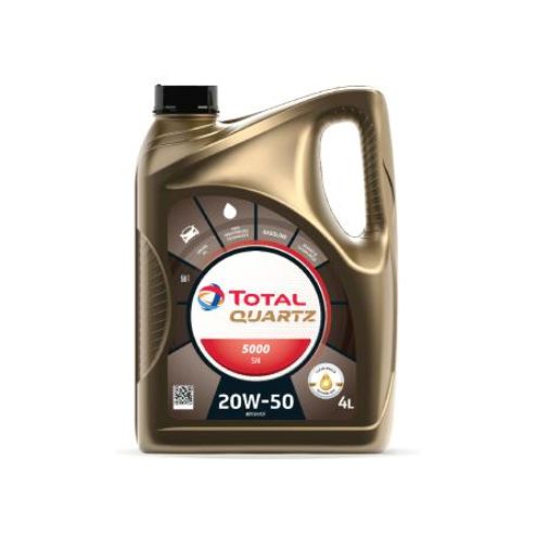 ACEITE DE MOTOR 20W/50 5000 MINERAL 4L. TOTAL QUARTZ