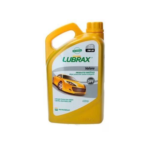 ACEITE DE MOTOR 5W/30 VALORA SINTETICO 4L. LUBRAX