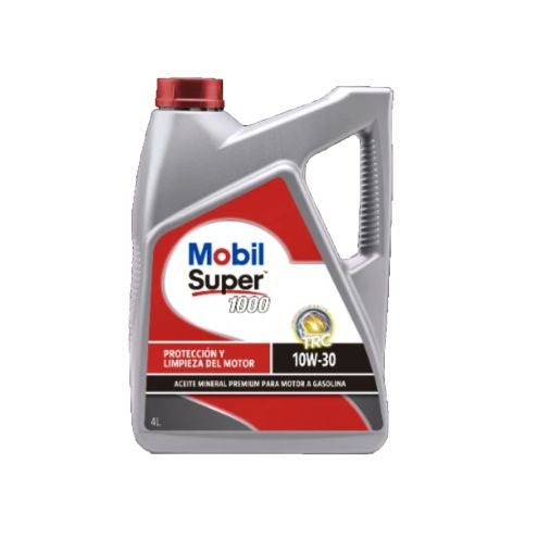 ACEITE DE MOTOR 10W/30 SUPER 1000 MINERAL GASOLINA 4L. MOBIL