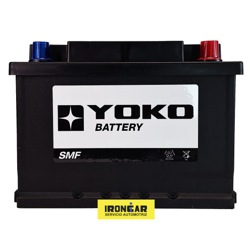 BATERIA YOKO 54AH 12V 520CCA POSITIVO DERECHO (SMF 55457)