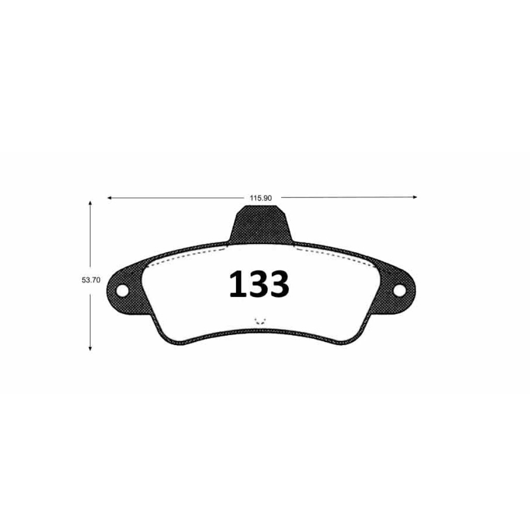 0133 PASTILLA DE FRENO TRASERA FORD CONTOUR TRAS 94. ITAL.