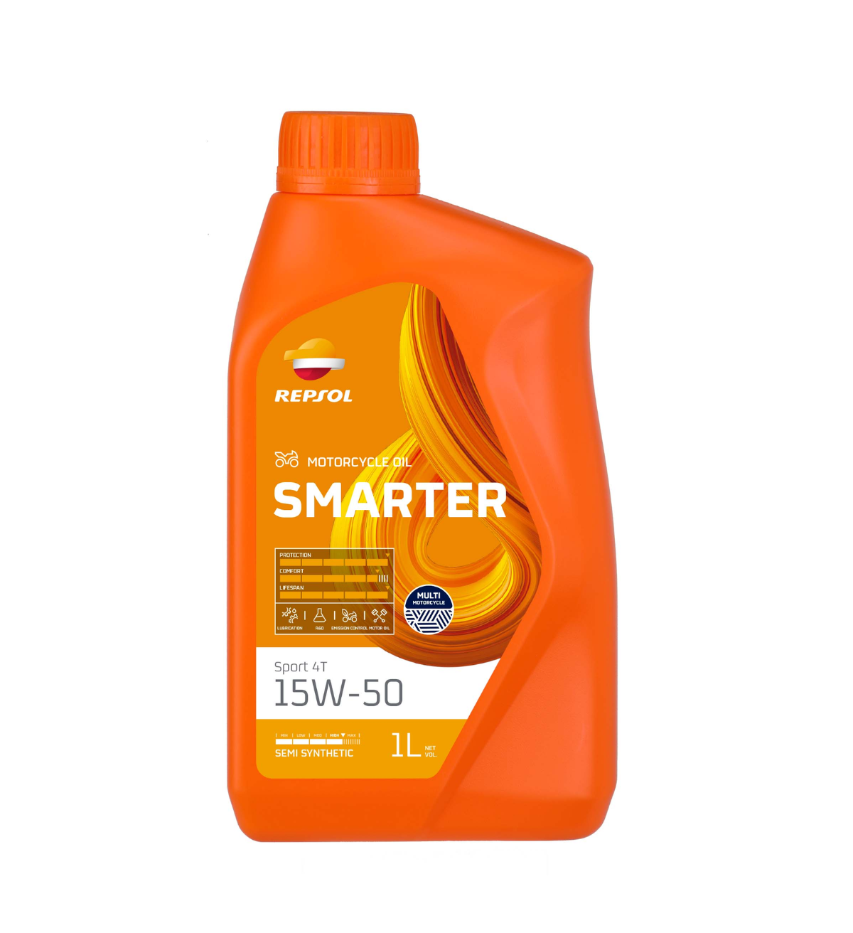 REPSOL MOTO SMARTER SPORT 4T 15W50 SEMI SYNT 1LT