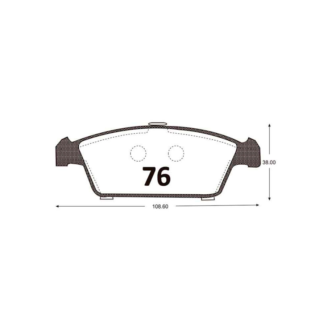 0076 PASTILLA DE FRENO DELANTERA DAEWOO TICO 97. ITAL