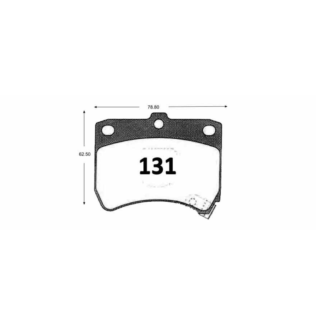 0131 PASTILLA DE FRENO DELANTERA FORD FESTIVA-KIA PRIDE. ITAL.
