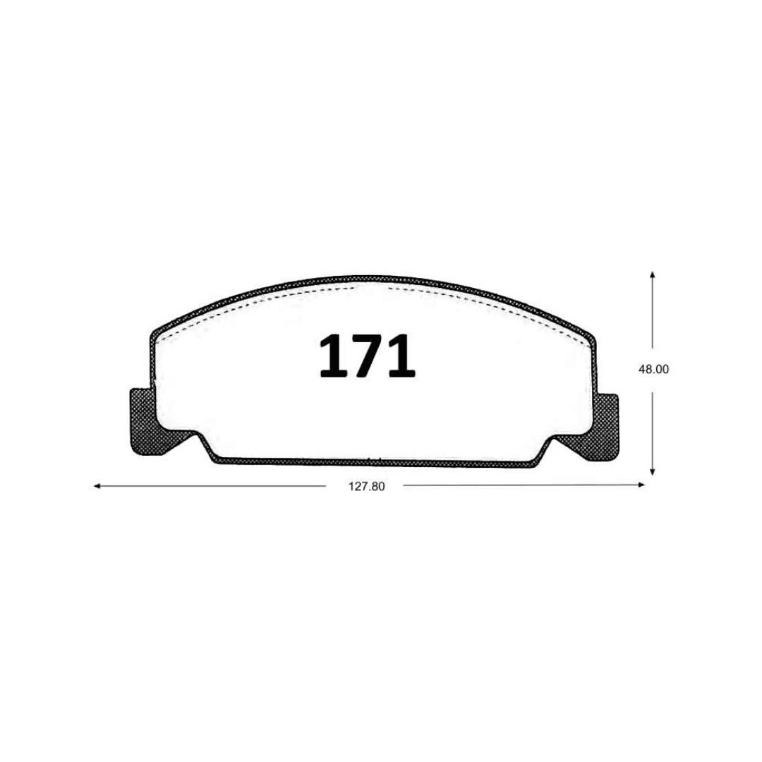 0171 PASTILLA DE FRENO DELANTERA HONDA ACCORD-CIVIC. ITAL.