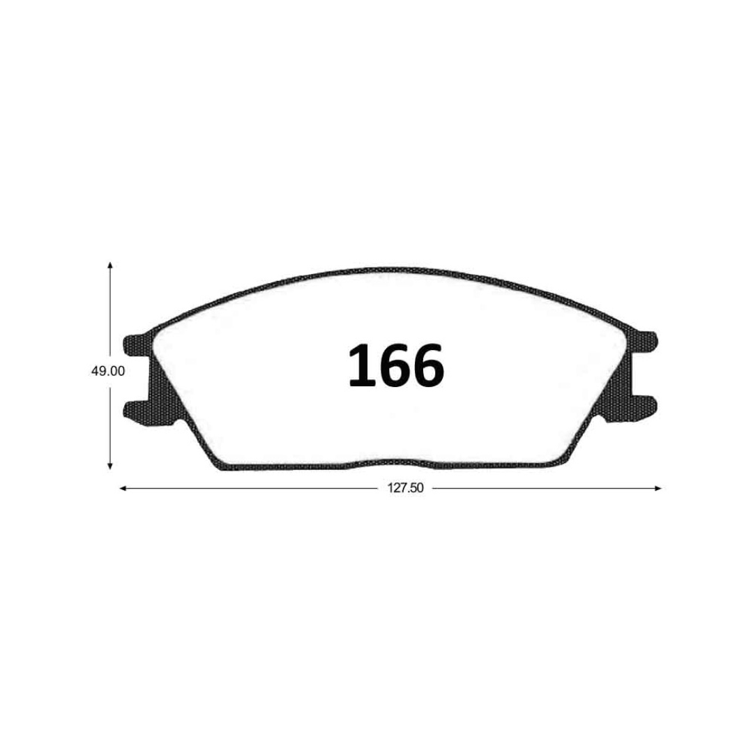 0166 PASTILLA DE FRENO DELANTERA HYUNDAI ACCENT- HONDA. ITAL.