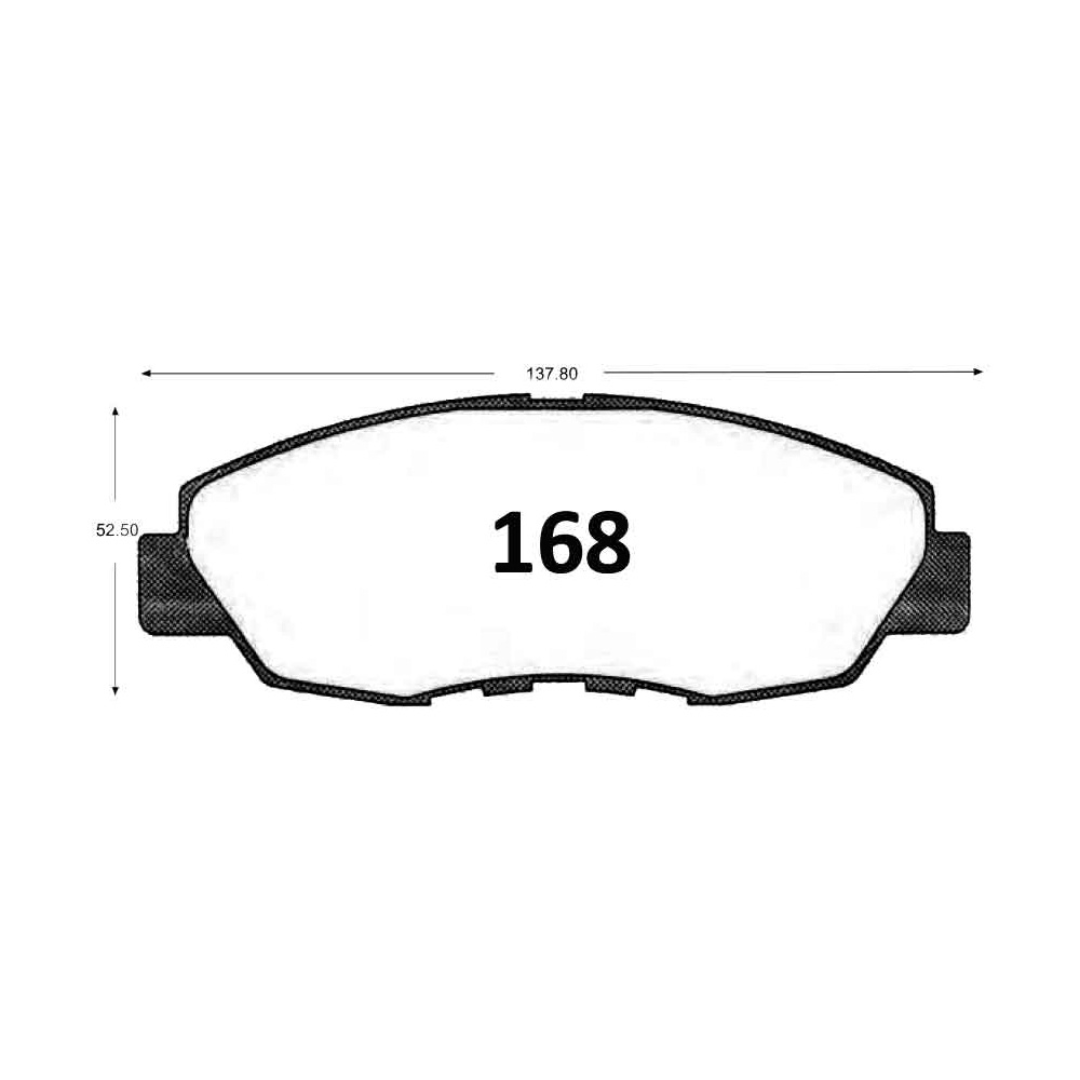 0168 PASTILLA DE FRENO DELANTERA HONDA ACCORD-PREL. ITAL.