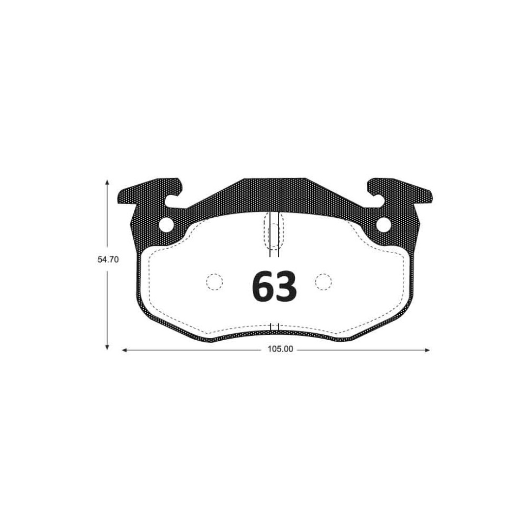 0063 PASTILLA DE FRENO TRASERA ECLAIRE-ZX 91. ITAL.