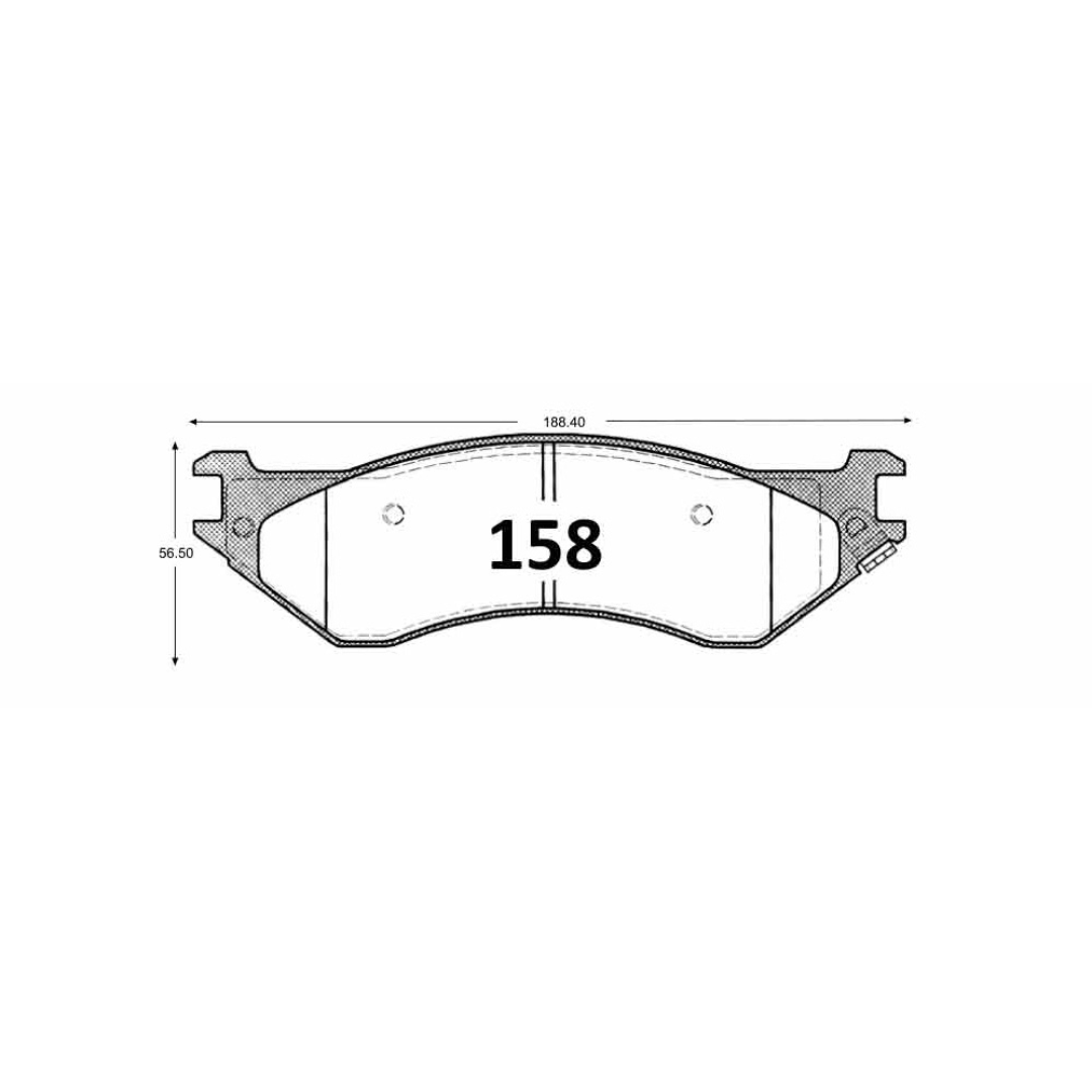 0158 PASTILLA DE FRENO DELANTERA FORD EXPEDITION F-150-250 97-04. ITAL.
