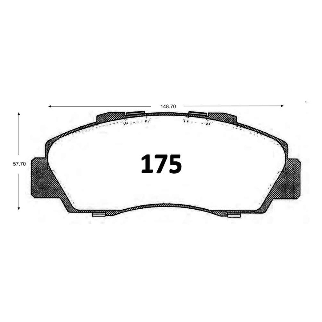 0175 PASTILLA DE FRENO HONDA ACC -PREL.-CRV. ITAL.