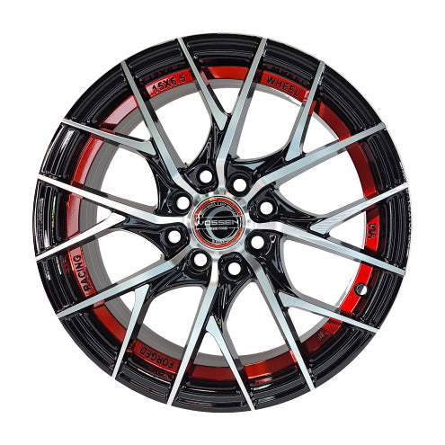 ARO 15X6.5" 4X100/4X114.3 ET38 YL8810 MB+UC(RED) (SET DE 4 LLANTAS)
