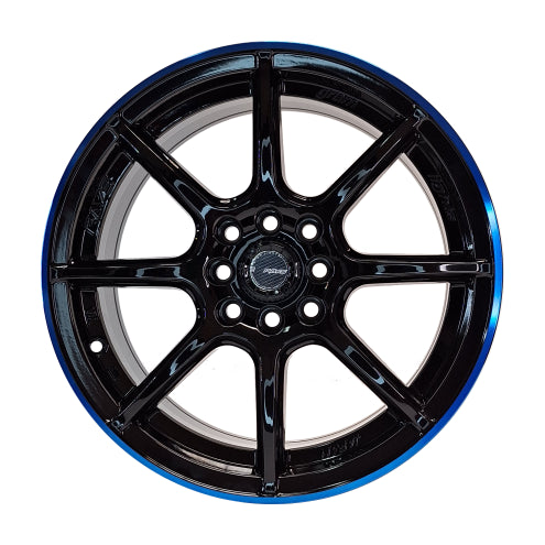 ARO 16X7.0" 4X100/4X114.3 ET35 802 B/BLUE LIP+BLUE (SET DE 4 LLANTAS)