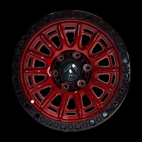 ARO 16X8.0" 6X139.7 ET0 8857 CANDY RED+BLACK LIP (SET DE 4 LLANTAS)